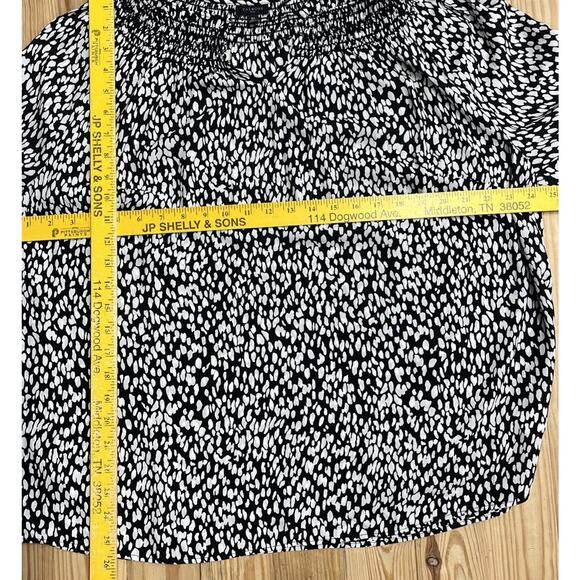 Talbots Black and White Plus Sized Blouse - Picture 6 of 7